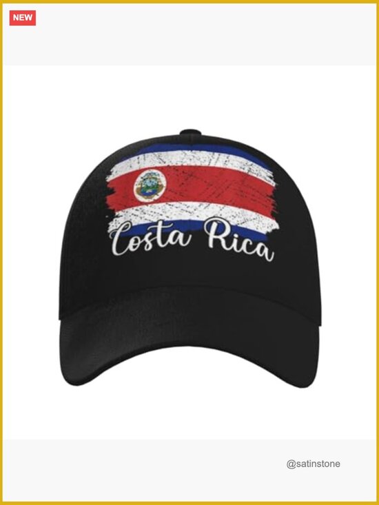 Costa Rica Flag Baseball Hat Adjustable Snapback Cap Unisex Outdoor main image 7